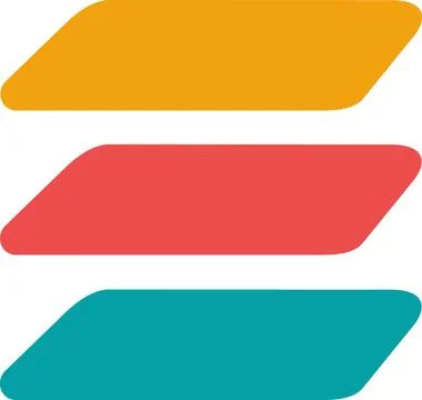 Three sleek diagonal banners rounded opposite ends イラスト素材