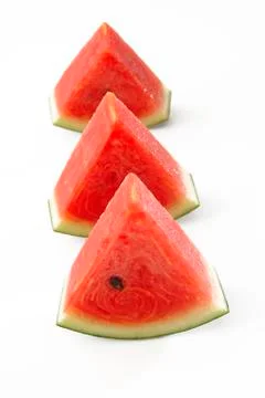 Three slice watermelon Stock Photos