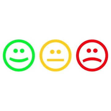 Three smilies, set smiley emotion, by smilies, cartoon emoticons - for stock  Stock Illustration
