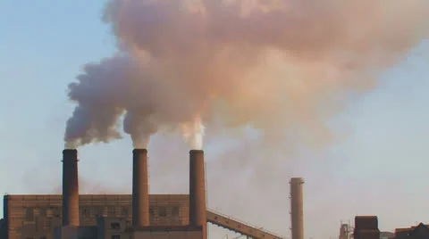 Three smoking chimneys. Stock Footage 27133753