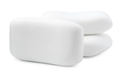 Three soap bars isolated on white. Personal hygiene 写真素材