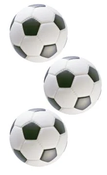 Three soccer balls Stock Photos