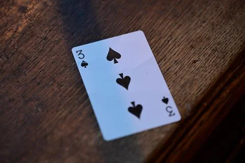 The three of spades. Stock Photos