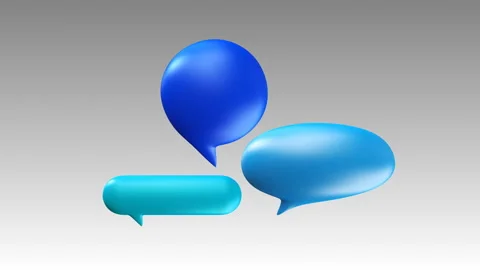 Three Speech bubble text bar, 3D balloon style, 4k animation. Stock Footage 110996361
