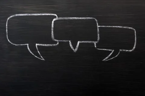 Three speech bubbles 스톡 사진