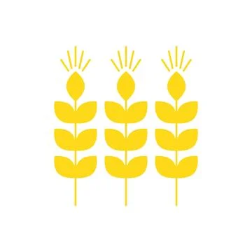 Three spikelets on a white background Vector illustration Stock-Illustration