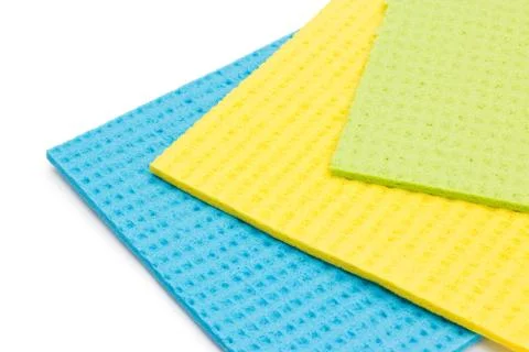 Three sponge clothes Foto stock