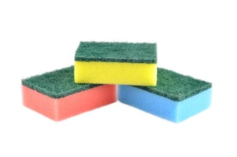 Three sponge dishes Stock Photos