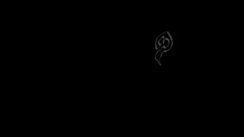 Three spooky ghost smoke outline elements continuous loop Stock Footage 345399044
