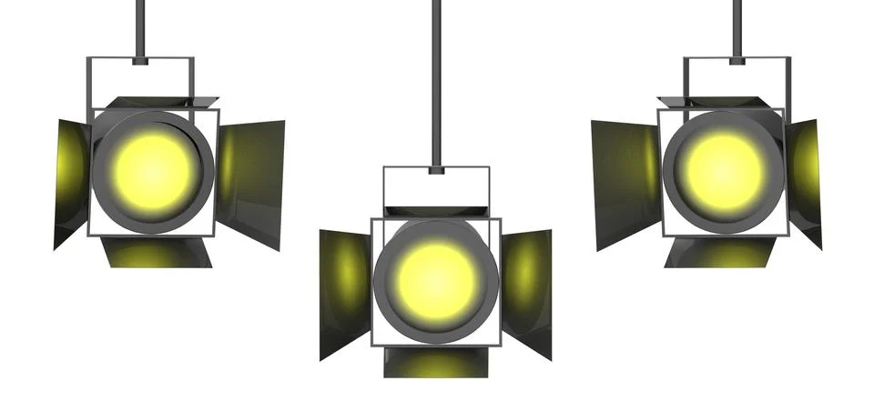 Three Spotlights Иллюстрация