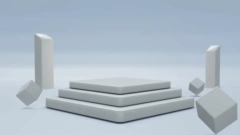 Three square podium, 動画素材 154229736