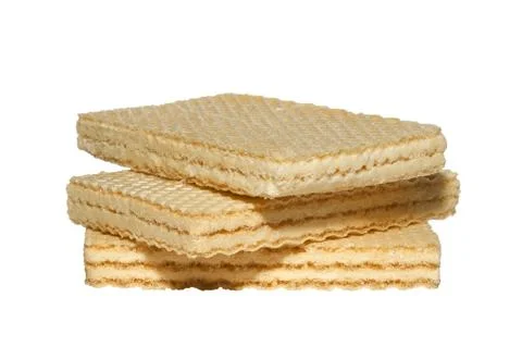 Three square wafers Stock Photos