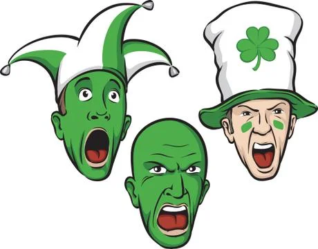 Three st patrick day party guys Stock Illustration