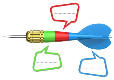 Three Stage Rocket Dart. Stock-Illustration