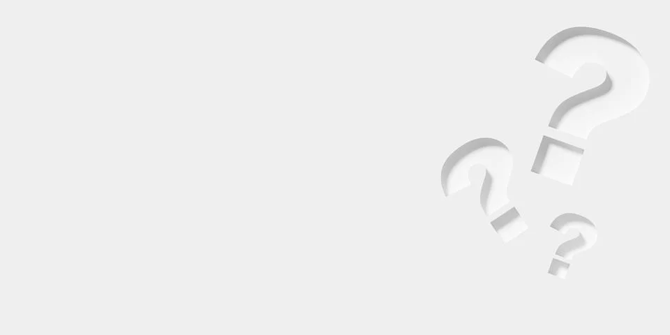 Three stamped question marks on white background, idea, solution or questio.. Stock Illustration