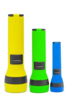 Three standing torchlights Stock Photos