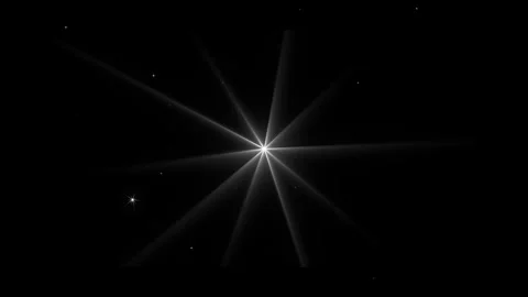 Three Star Glitter Sparkle Animation in Night Sky, Elegant Black Screen Stock Footage 333412811