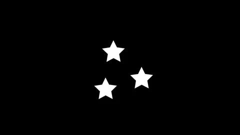 Three star minimal progress loading animation isolated on black background Stock Footage 328137288