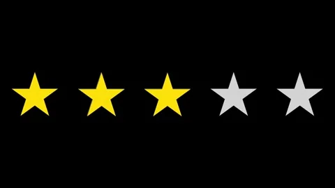 Three Star Rating Icon Animation for User Reviews and Feedback. 스톡 동영상 297951635