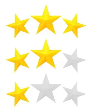 Three star rating Stock Illustration