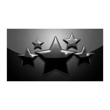 Three star rating system graphic Stock Illustration