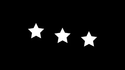 Three star smooth loading animation isolated on black background Stock Footage 328137287