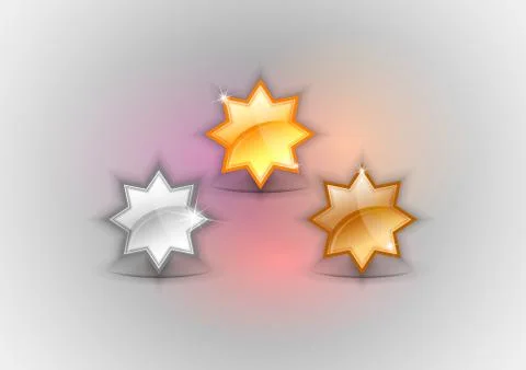 Three stars Illustrazione stock