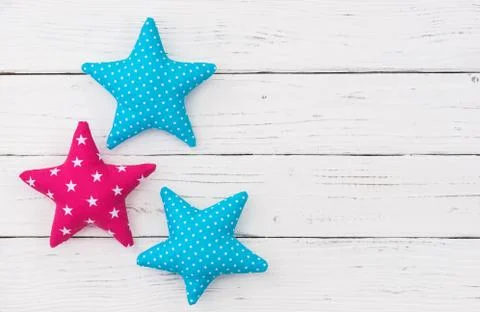 Three stars on white background Stock Photos