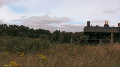 Three Steam Engines Stock Footage 522098