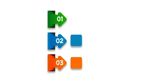 Three Step Arrow Infographic Animation Template Stock Footage 280281457