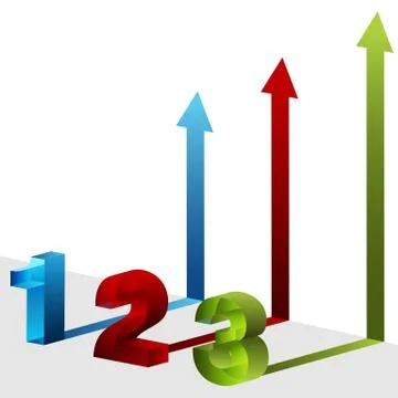 Three step arrows Stock Illustration