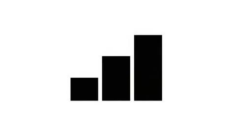 Three step graph Stock Illustration