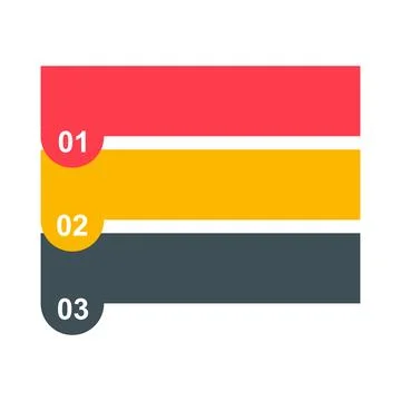 Three step infographic vertical diagram, business information design, chart v Stock Illustration