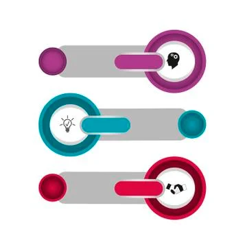 Three step infographics Illustrazione stock