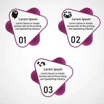 Three step infographics Stock Illustration