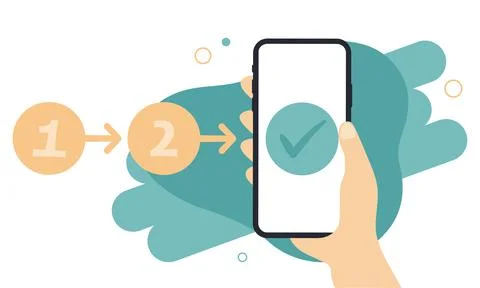 Three step process infographic. Easy to use, mobile app concept vector Stock Illustration