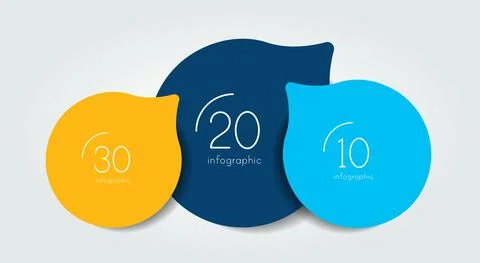 Three step template, banner, infographic, diagram, chart, column. Stock Illustration