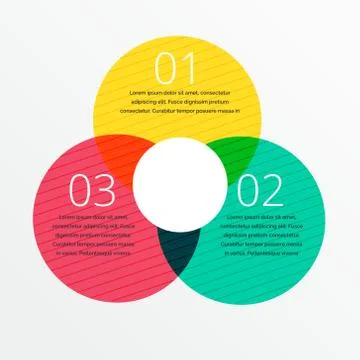 Three steps infographic design with space for your text Stock Illustration