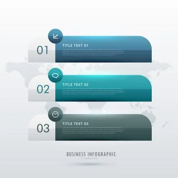 Three steps infographic template for your business presentation Illustrazione stock