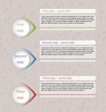 Three steps infographics Stock Illustration