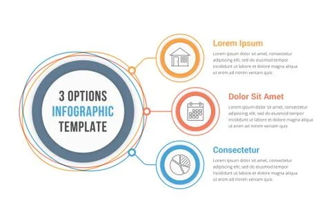 Three Steps Infographics Stock Illustration