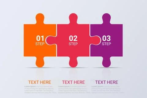 Three steps infographics. Vector business template for presentation and train Stock Illustration