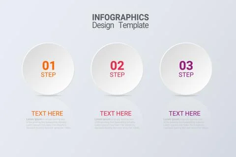 Three steps infographics. Vector business template for presentation and train Stock Illustration