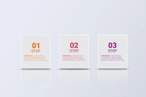 Three steps infographics. Vector business template for presentation and train Stock Illustration