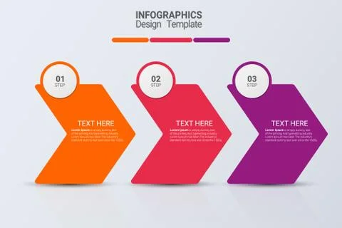 Three steps infographics. Vector business Stock Illustration