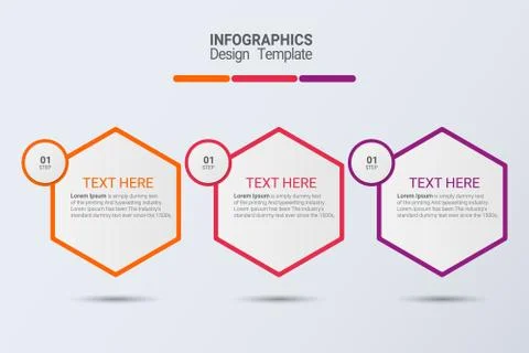 Three steps infographics. Vector business template Stock Illustration