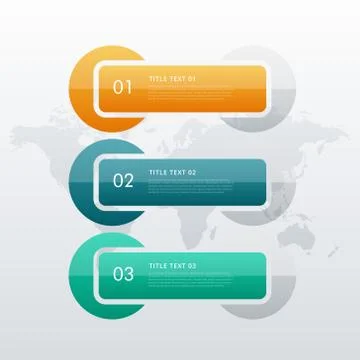 Three steps option infographic template for your business presentation or w.. Stock Illustration