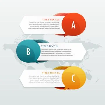 Three steps options infographic web banners Stock Illustration