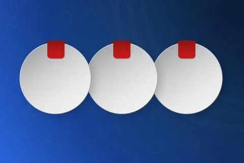 Three steps rounded infographics consist of 3d circles Stock Illustration