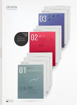 Three steps vector infographic illustration イラスト素材